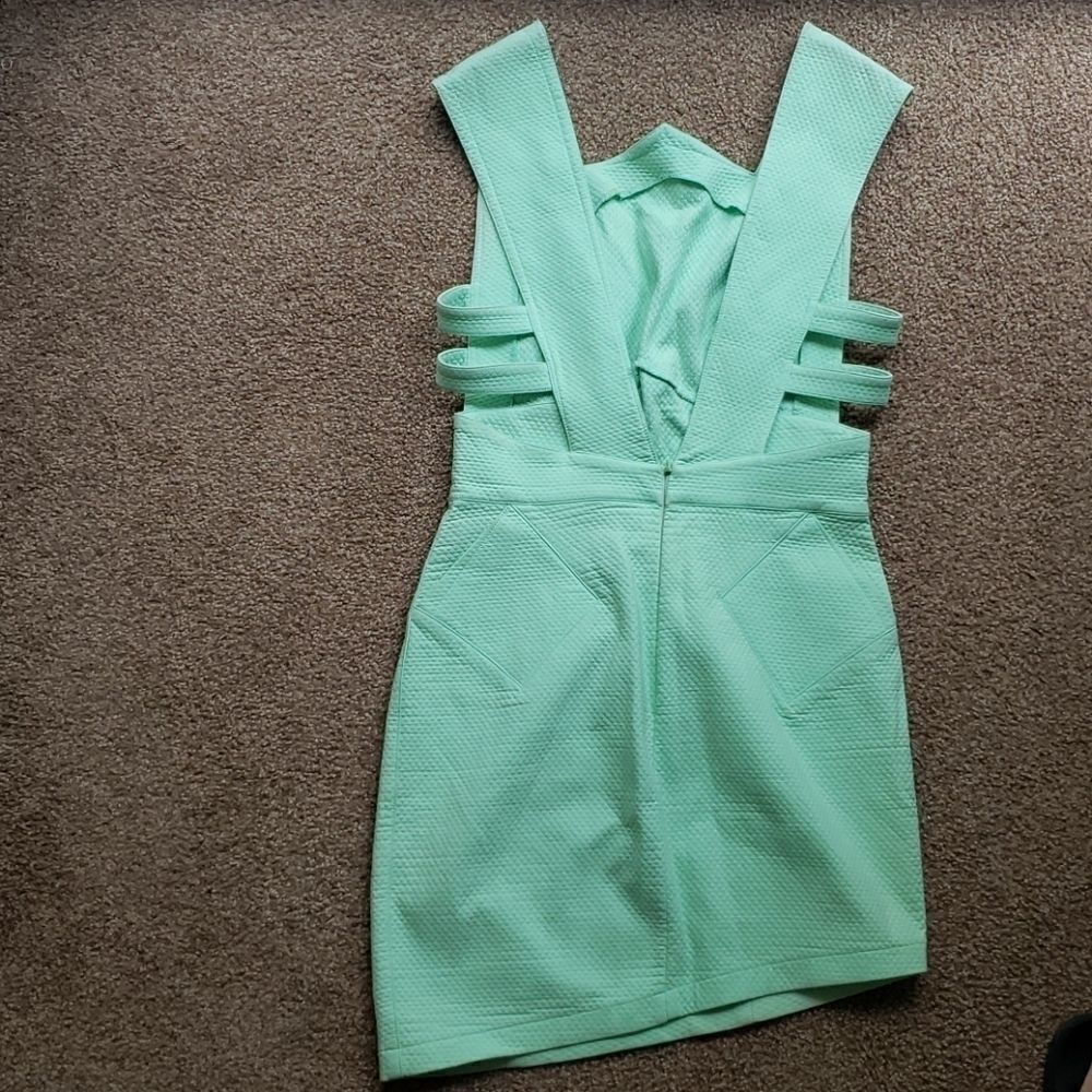 THIERRY Mugler ACTIV light green pique dress size 44 - Picture 5 of 10